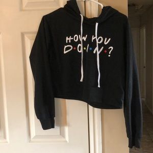 “How you doin?” Crop top Friends hoodie